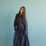 Deep Blue Pleated Skirt