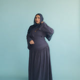 Deep Blue Pleated Skirt