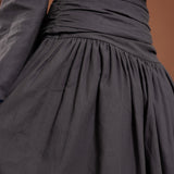 Deep Blue Pleated Skirt