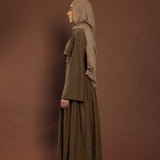 Truffle Brown Pleated Skirt