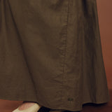 Truffle Brown Pleated Skirt