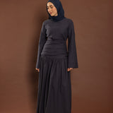 Deep Blue Pleated Skirt