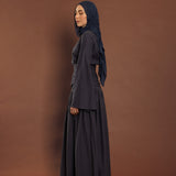 Deep Blue Pleated Top