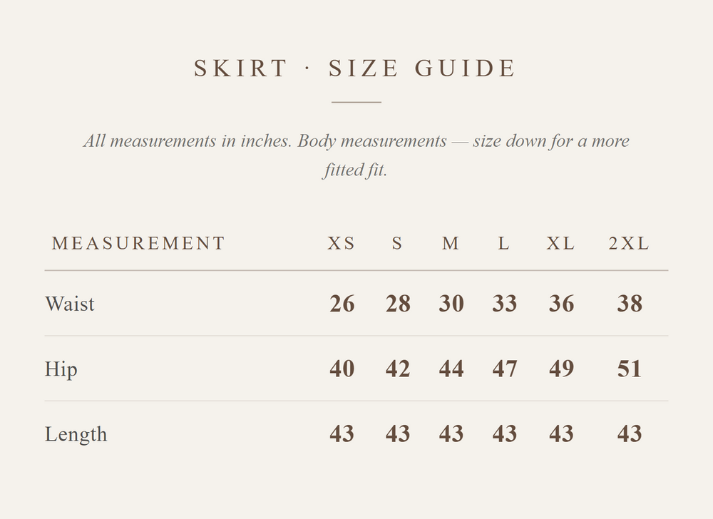 Size Guide